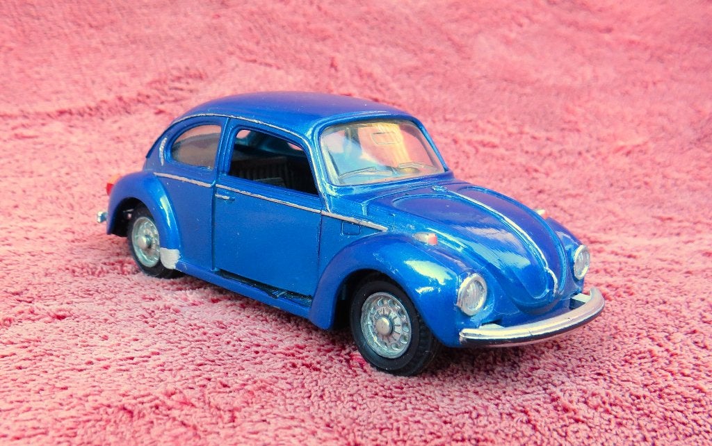 Mebetoys, Volkswagen Kever 1303, blauw, Ophalen of Verzenden, Zo goed als nieuw, Auto, Overige merken