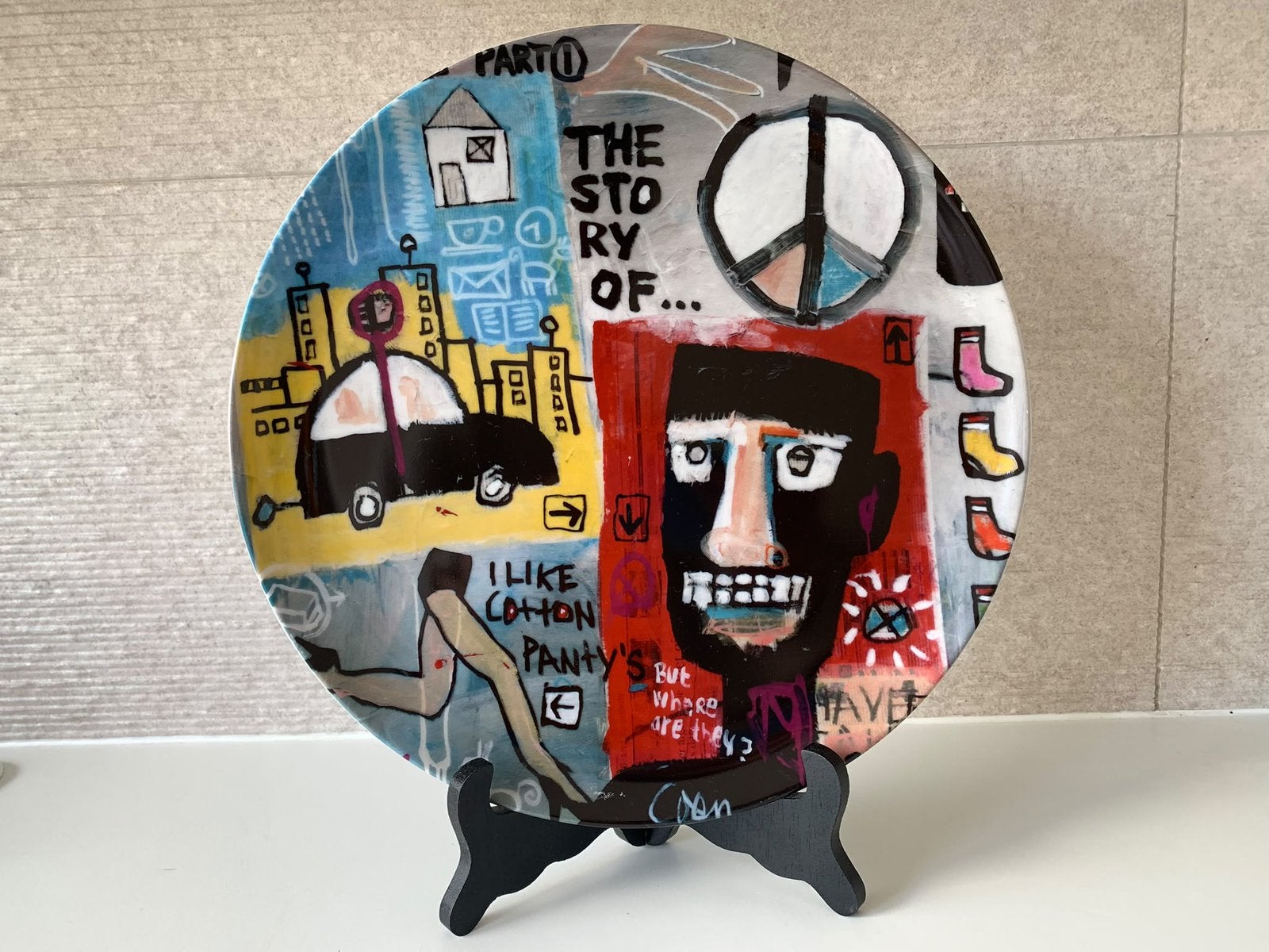 Bijzonder mooi kunstbord - Coen Blankwaard, Antiek en Kunst, Ophalen of Verzenden, Bord, Meerkleurig, Steen/keramiek