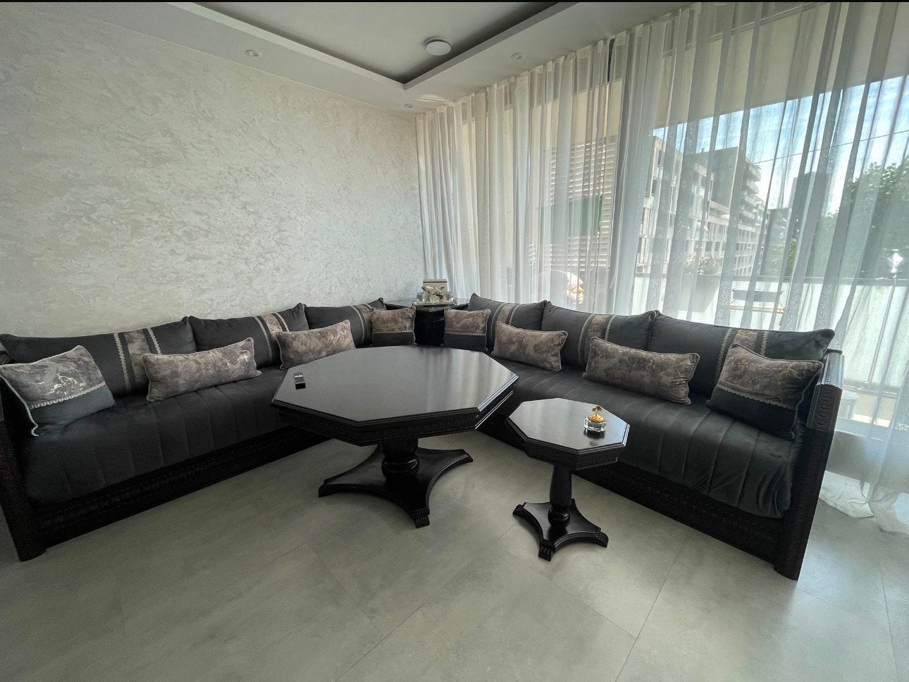Luxe Marokkaanse salon te koop, Ophalen, Gebruikt, Stof