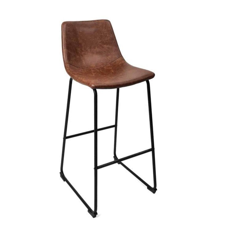 OUTLET: krukken Morris kruk Lennon barkrukken leer  60, 5 krukken of meer, 60 tot 90 cm, Nieuw, Leer