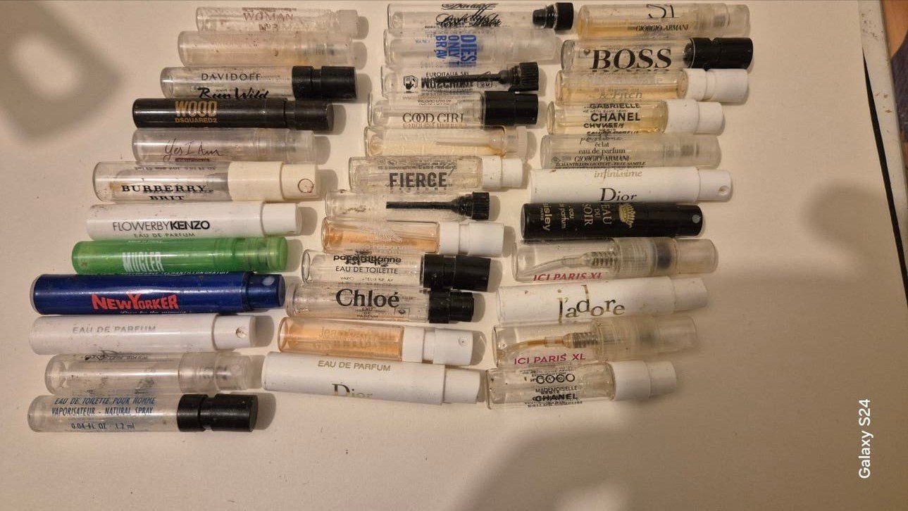 Lege parfum proefmonsters - diverse merken, Verzenden, Gebruikt