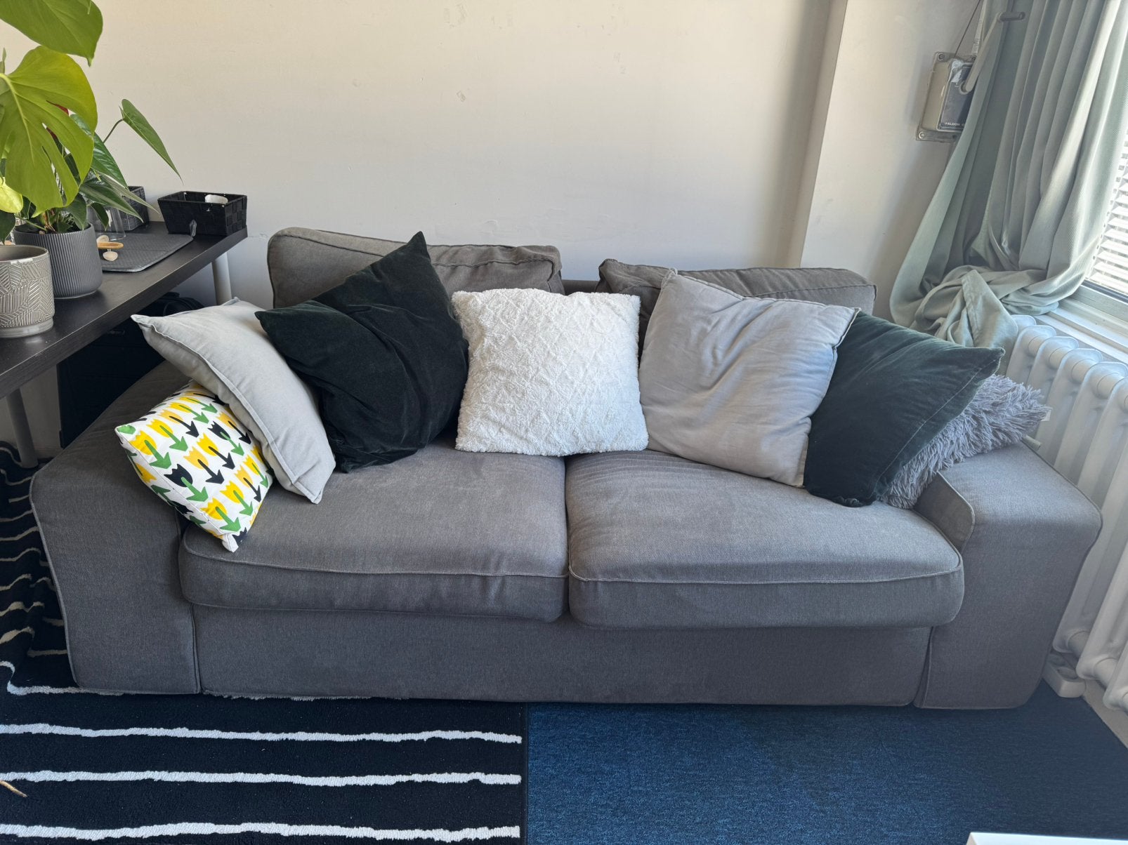 Twee persoons bank met kussens zsm weg, Ophalen, 150 tot 200 cm, Tweepersoons, 75 tot 100 cm
