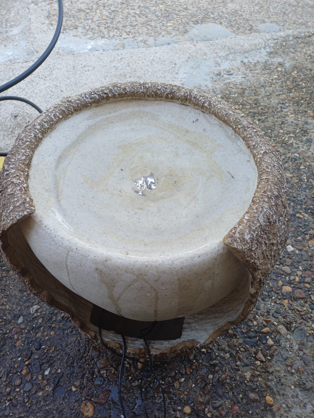 waterornament met ingebouwde pomp voor terras of balkon, Tuin en Terras, Waterpartijen en Fonteinen, Ophalen, Gebruikt, Kunststof