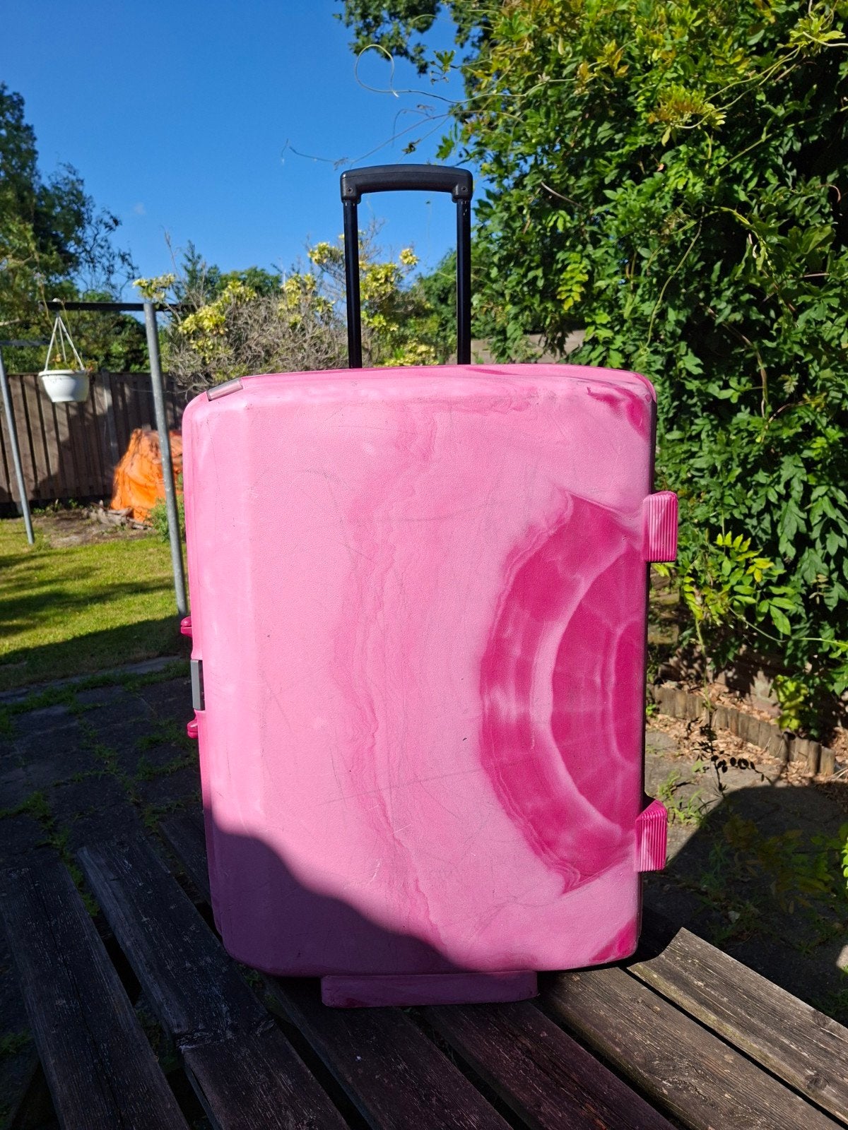 Roze Samsonite koffer, Ophalen, Gebruikt, Hard kunststof, 70 cm of meer