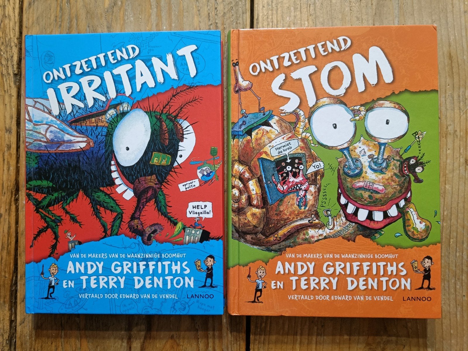 2 Boeken van de serie:"Ontzettend" van Andy Griffiths.