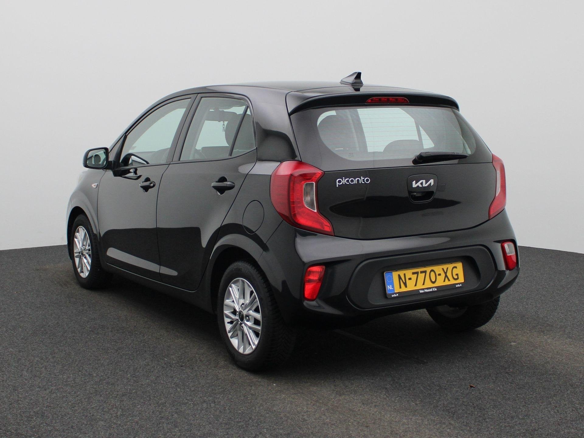 Kia Picanto 1.0 DPi DynamicLine | Apple Carplay/ Android Aut, Stof, Gebruikt, 4 stoelen, Zwart