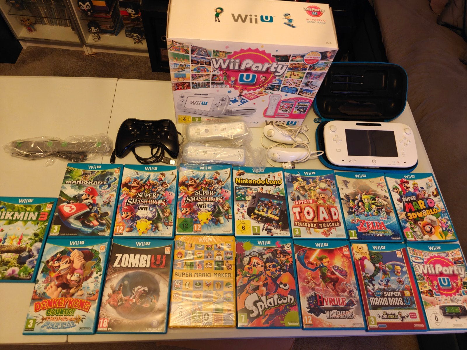 Nintendo WiiU pakket met veel games en controllers, Spelcomputers en Games, 1 speler, Ophalen of Verzenden, Zo goed als nieuw