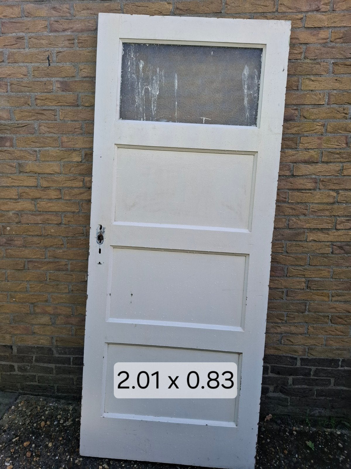 jaren 30 paneeldeuren met glas, Ophalen, Gebruikt, 80 tot 100 cm, Binnendeur
