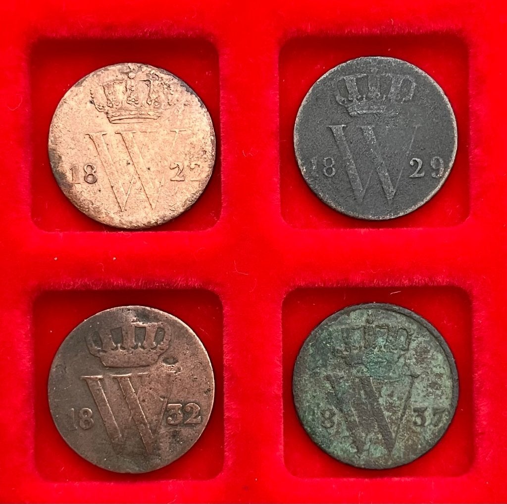 Halve cent Willem I, II en III, Ophalen, Koning Willem I, Overige waardes, Losse munt