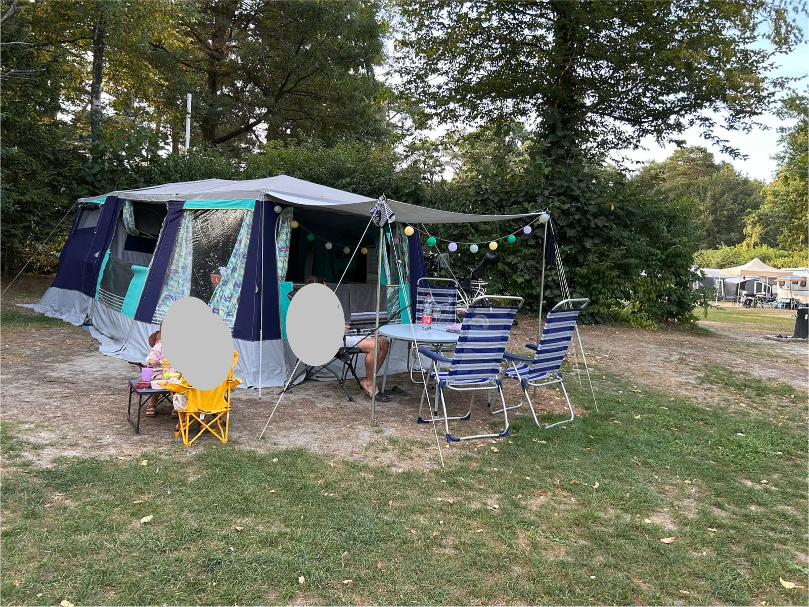 Trigano vouwwagen retro met fietsendrager voortent en luifel, Caravans en Kamperen, Ophalen, Gebruikt, Tot en met 5