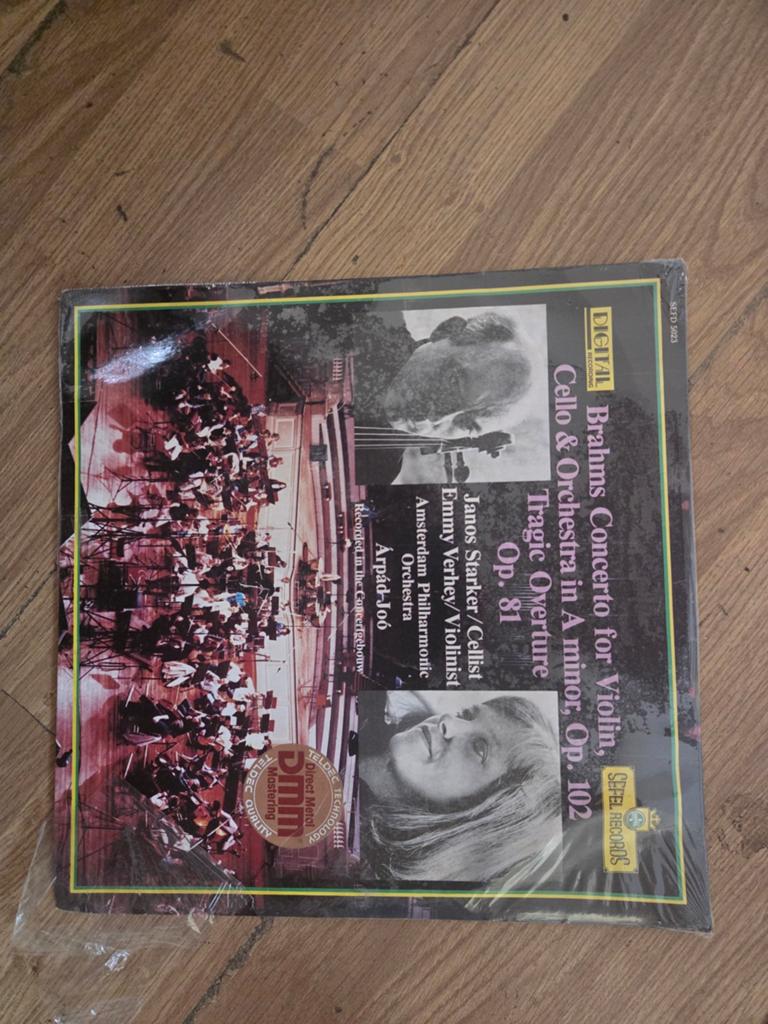 Brahms: Viool & Cello Concert, Tragische Ouverture LP, Ophalen, Zo goed als nieuw, Romantiek, 12 inch