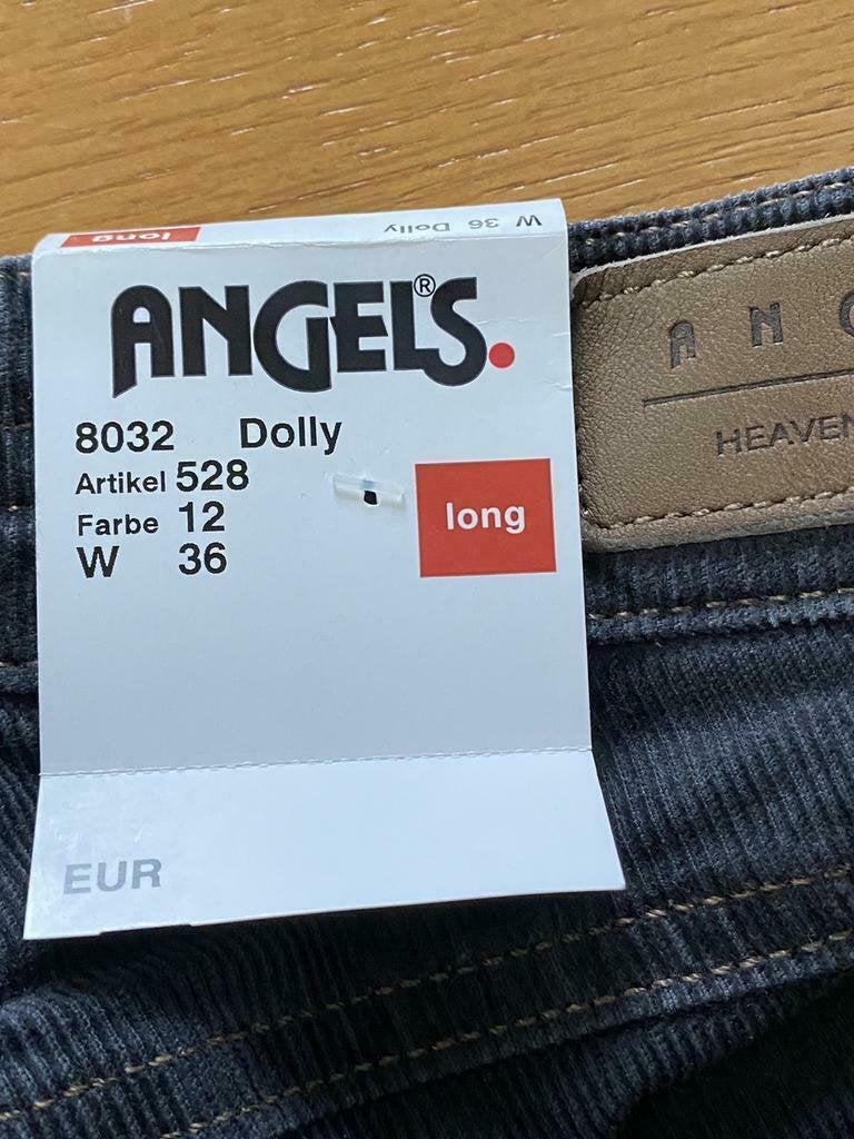 F1209 Nieuw: Angels: Dolly broek rib-fluweel maat S=36 grijs, Kleding | Dames, Nieuw, Ophalen of Verzenden, Angels, Maat 36 (S)