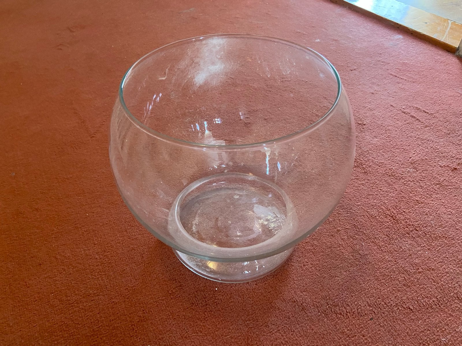 Glazen vissenkom of decoratieve schaal, Huis en Inrichting, Ophalen, Gebruikt, Transparant, Glas