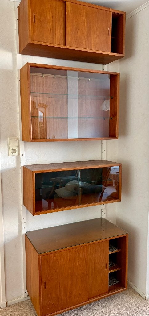 vintage wandmeubel Poul Cadovius, Ophalen, Gebruikt, 200 cm of meer, Minder dan 150 cm