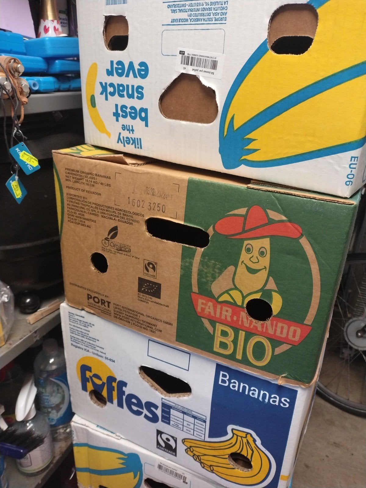 10 bananendozen, Ophalen, Doos, 40 tot 60 cm, 50 tot 75 cm