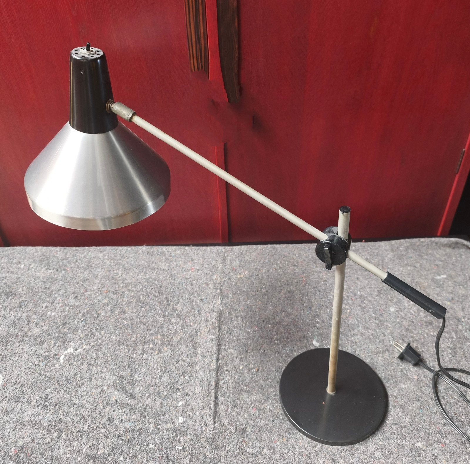 Vintage Hala hengel lamp burolamp tafellamp goede staat, Ophalen, Gebruikt, Metaal, Vintage