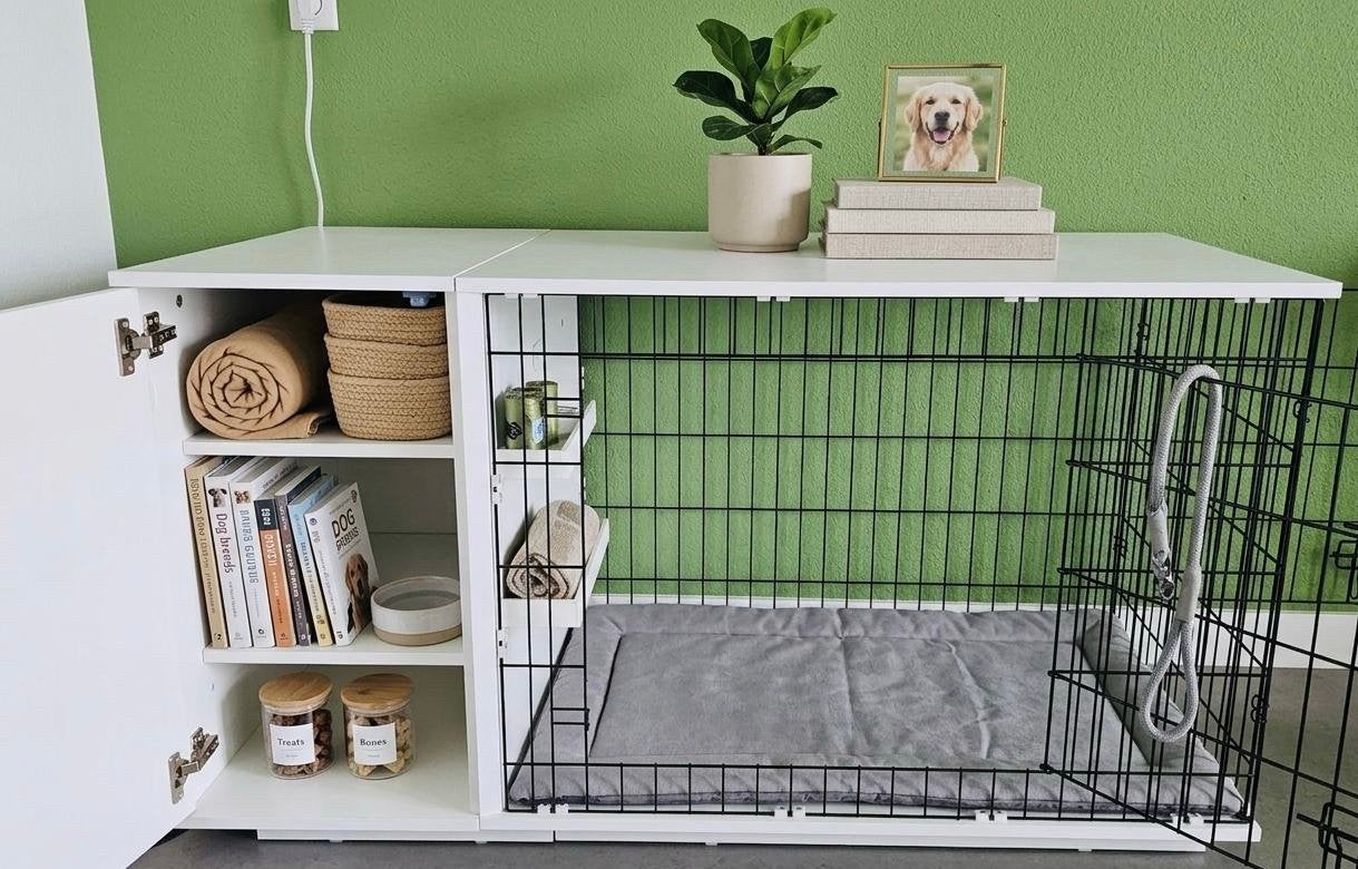 Honden Bench Meubel met 2 Deuren, Dieren en Toebehoren, Ophalen, Zo goed als nieuw