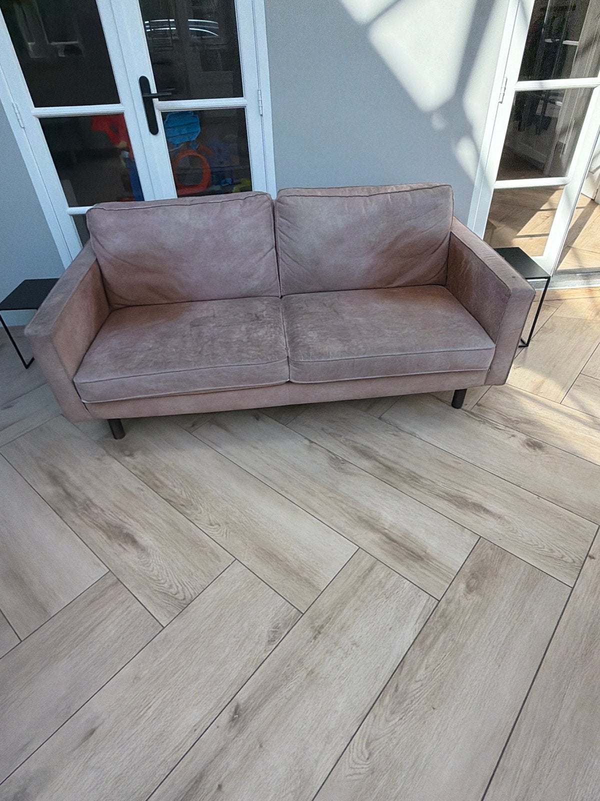 UMIX 2 en 2,5 zits banken - cognac, Ophalen, Gebruikt, 150 tot 200 cm, Tweepersoons