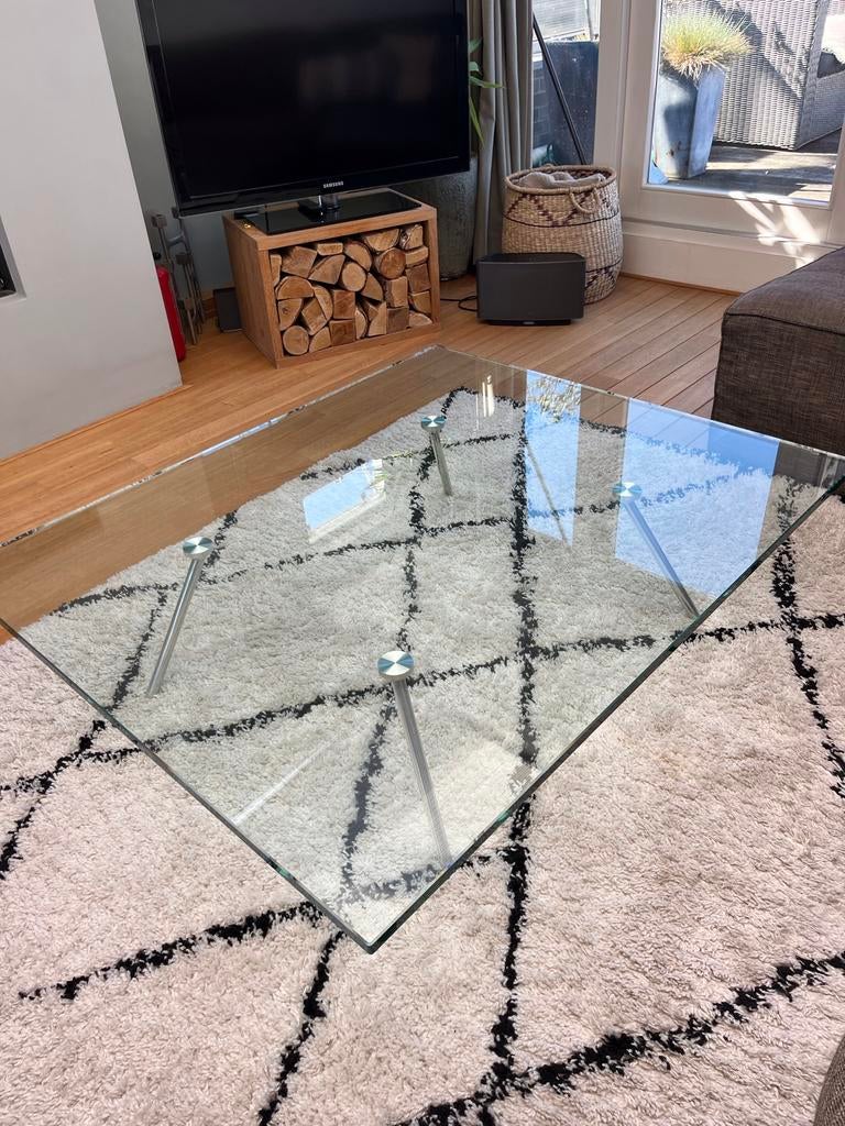 Design glazen salontafel Henk Vos - Beek  Maupertuus, Ophalen, Dutch Design, Minder dan 50 cm, Rechthoekig