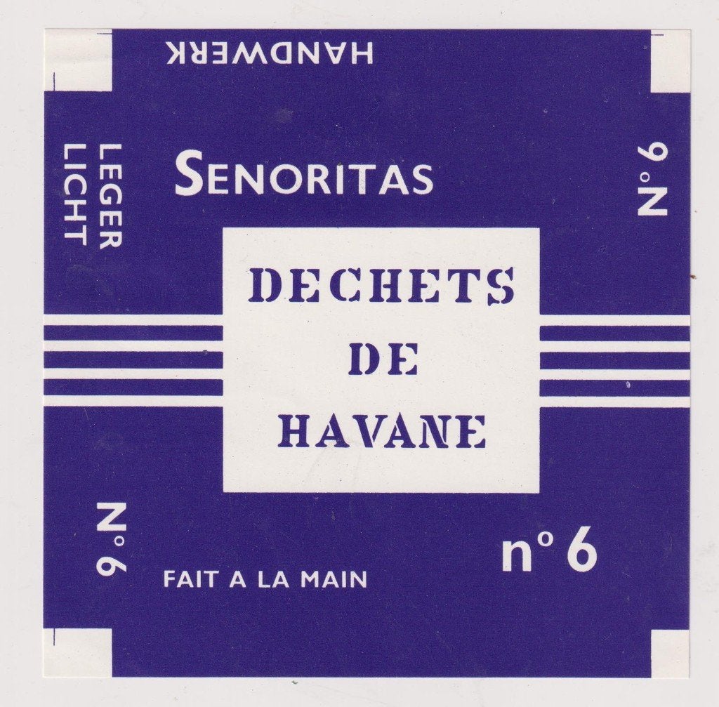 sigarenbanden - etiket - SENORITAS - DECHETS DE HAVANE, Ophalen of Verzenden, Zo goed als nieuw, Sigarenbandjes