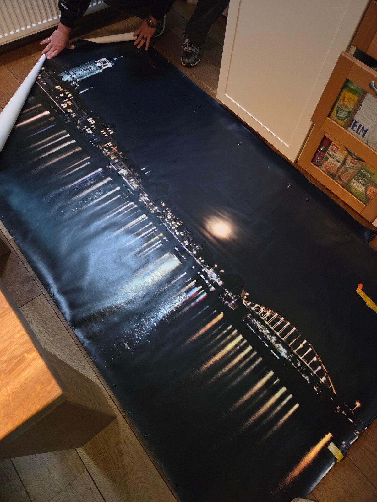groot doek, skyline deventer, Ophalen, Gebruikt, 125 cm of meer, Print