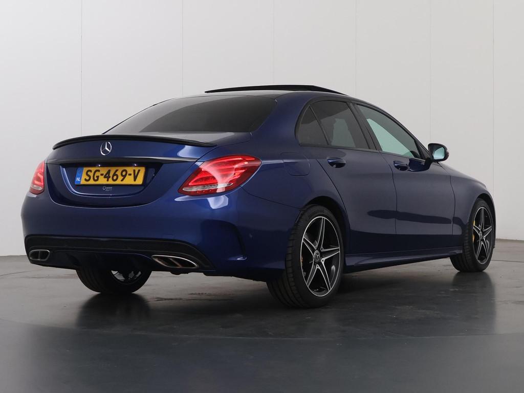 Mercedes-Benz C-klasse 160 Sport Edition | Panoramadak | AMG, Auto's, Mercedes-Benz, 4 cilinders, 129 pk, Blauw, Bedrijf