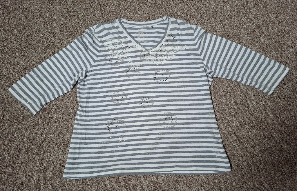Gestreept shirt van Frank Walder 3/4 mouw mt.44, Kleding | Dames, Meerkleurig, Maat 42/44 (L), Ophalen of Verzenden, Zo goed als nieuw