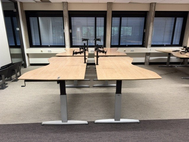 25 sets x Zettoe bureau-eiland met 4 bureaus – vanaf € 360, Gebruikt, 95 cm, Ophalen of Verzenden, Overige merken