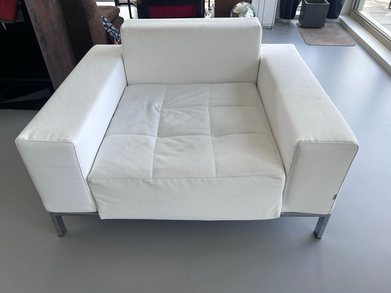 Zanotta fauteuil, wit, zo goed als nieuw, Wit, Ophalen of Verzenden, Zo goed als nieuw, Eén