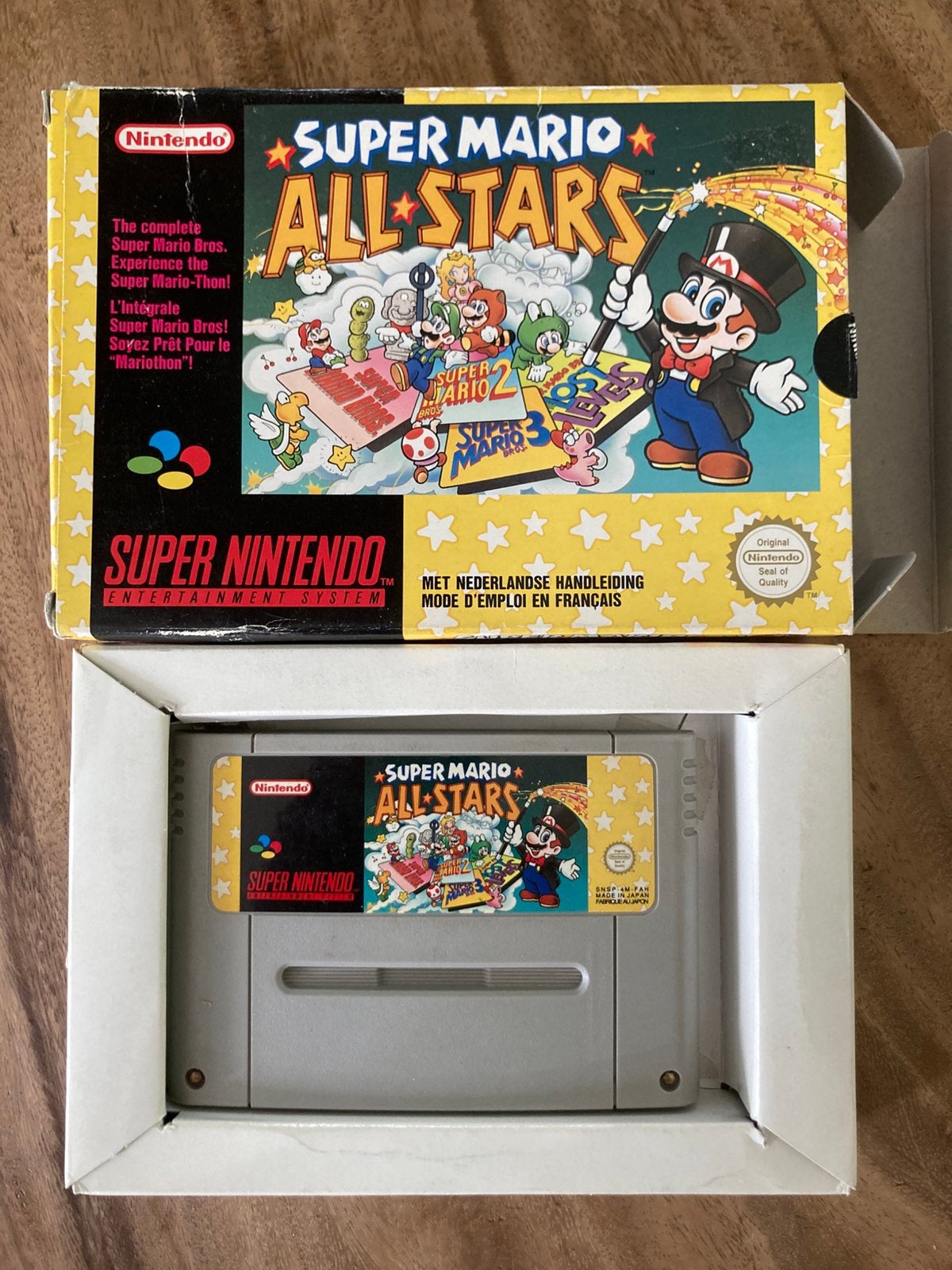 Mario All-Stars met doosje, Spelcomputers en Games, Games | Nintendo Super NES, Avontuur en Actie, 1 speler, Ophalen of Verzenden