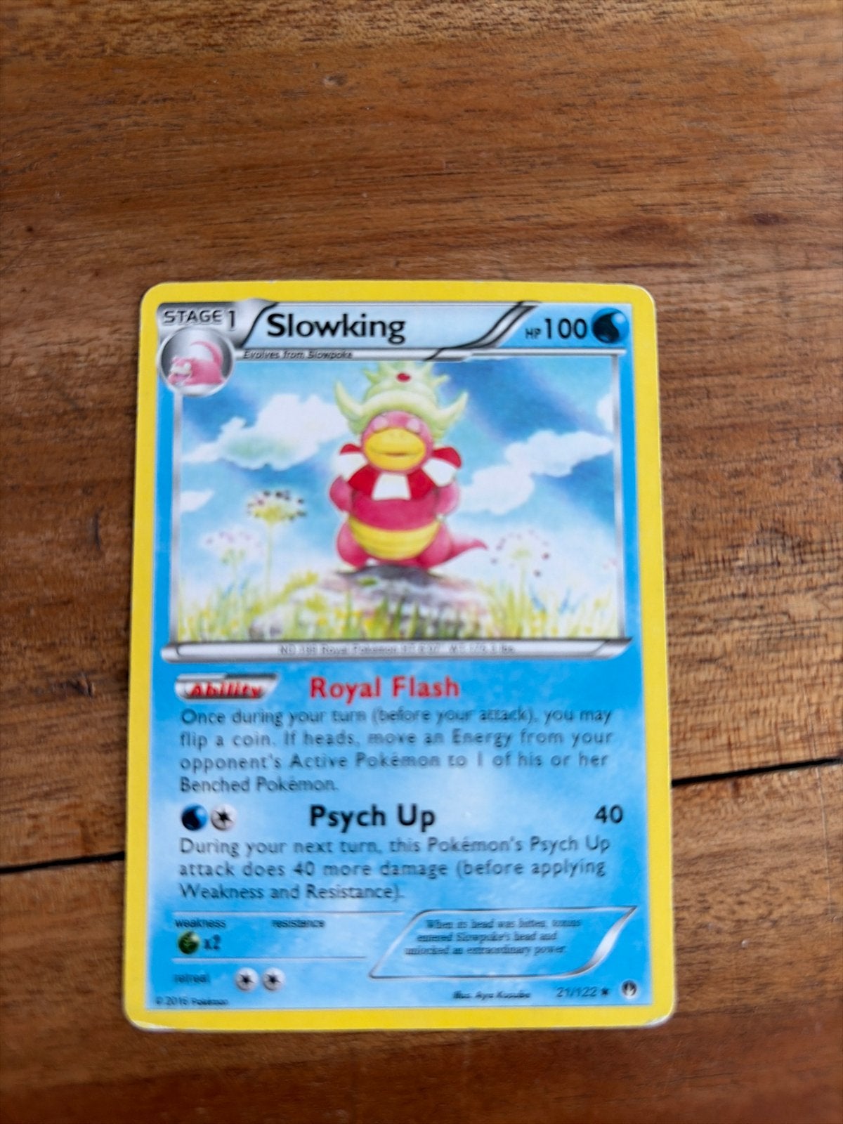 Pokémon Kaart Slowking HP100 (21/122), Ophalen of Verzenden, Gebruikt, Losse kaart