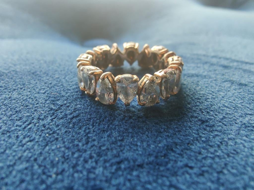 Swarovski Matrix Vittore Pear Ring - Rose Gold Tone - Size 5, Ophalen of Verzenden, Zo goed als nieuw, 17 tot 18, Dame