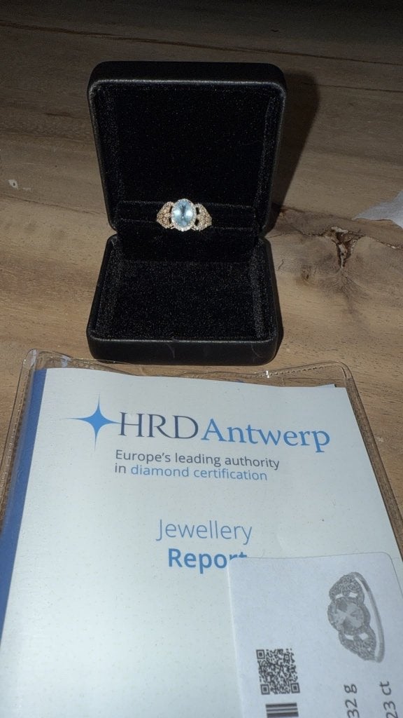 Diamanten ring, Ophalen of Verzenden, Zo goed als nieuw, 17 tot 18, Dame