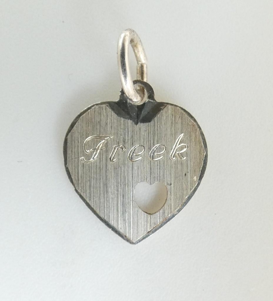 Hanger zilver hartje 925 Freek hart, Gebruikt, Ophalen of Verzenden, Hart, Zilver