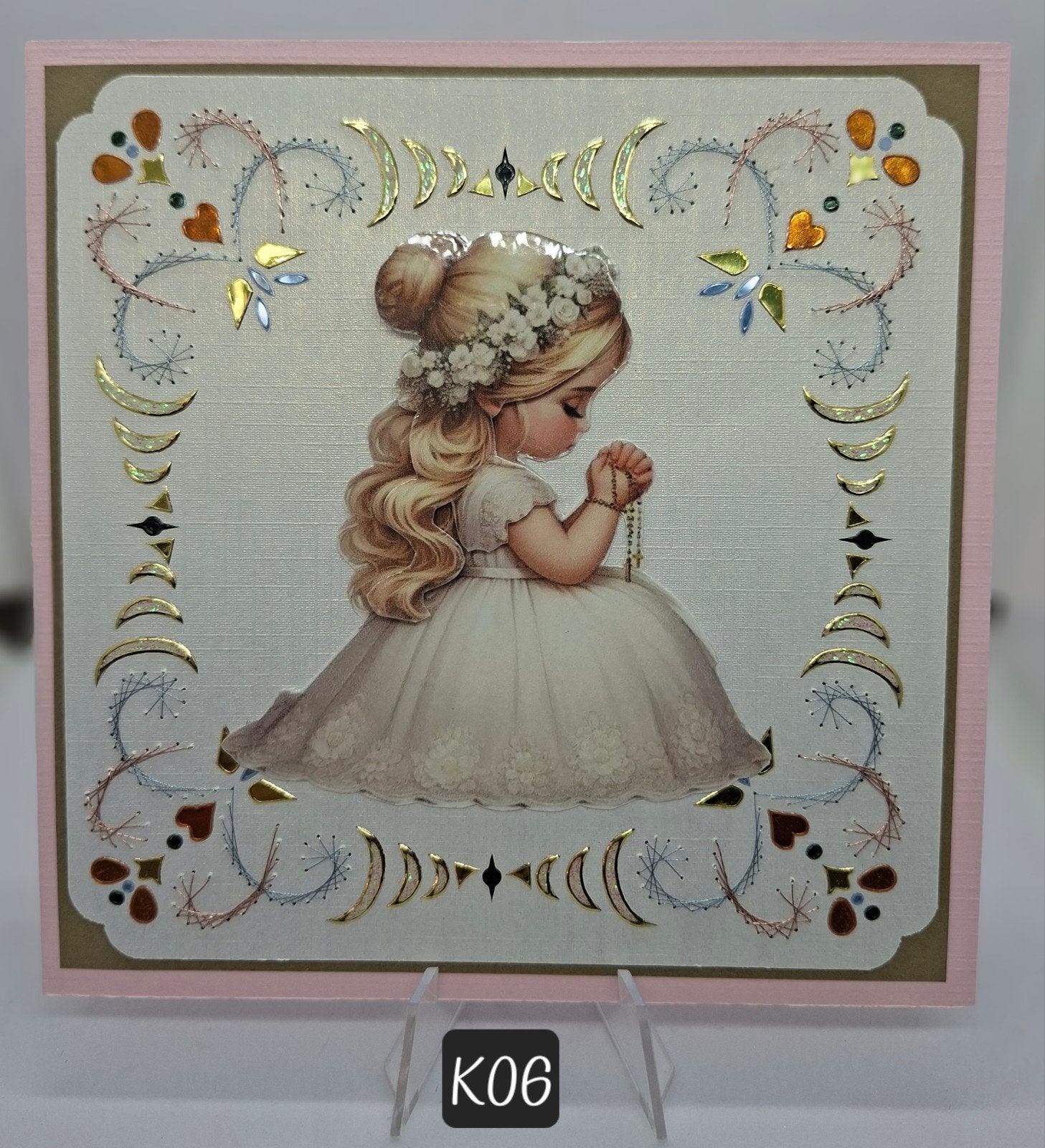 Geborduurde Wenskaarten Communie, Nieuw, Kind, Info@sparklecrafts.nl, Ophalen of Verzenden