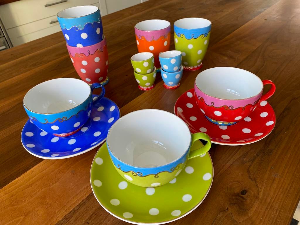 Oilily servies, Gebruikt, Keramiek, Ophalen of Verzenden, Overige stijlen