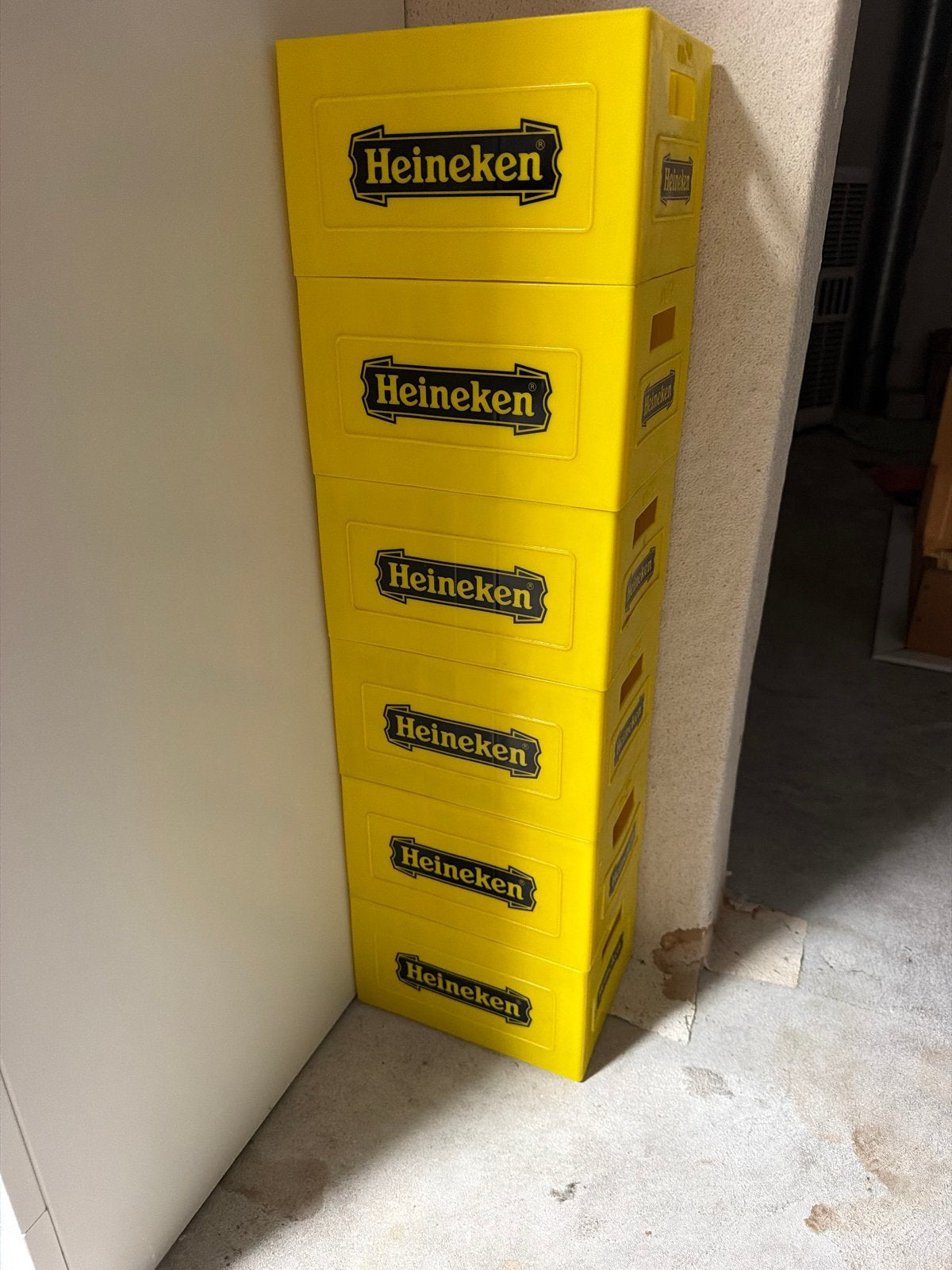 Heineken CD kratjes - Set van 6, Kunststof, Gebruikt, 150 discs of meer, Ophalen of Verzenden