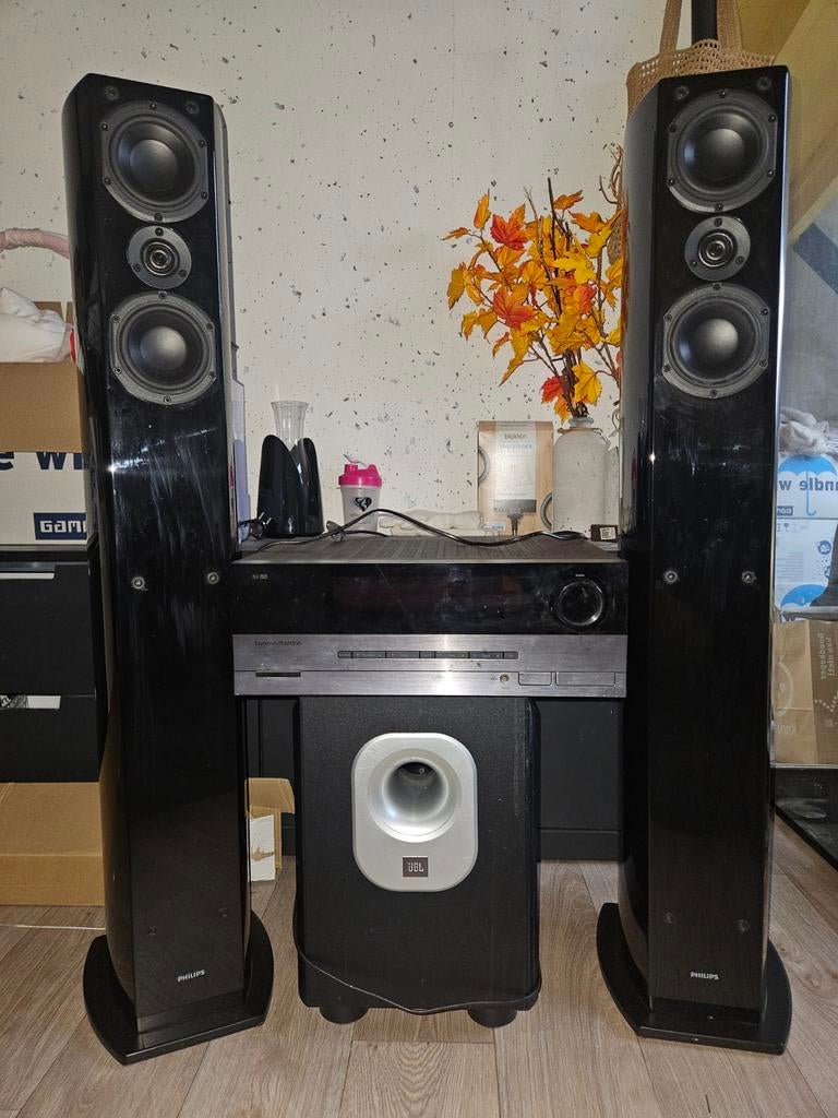 Complete audioset: Philips, JBL, Harman Kardon, Audio, Tv en Foto, Stereo-sets, Overige merken, Zo goed als nieuw, Speakers, Losse componenten