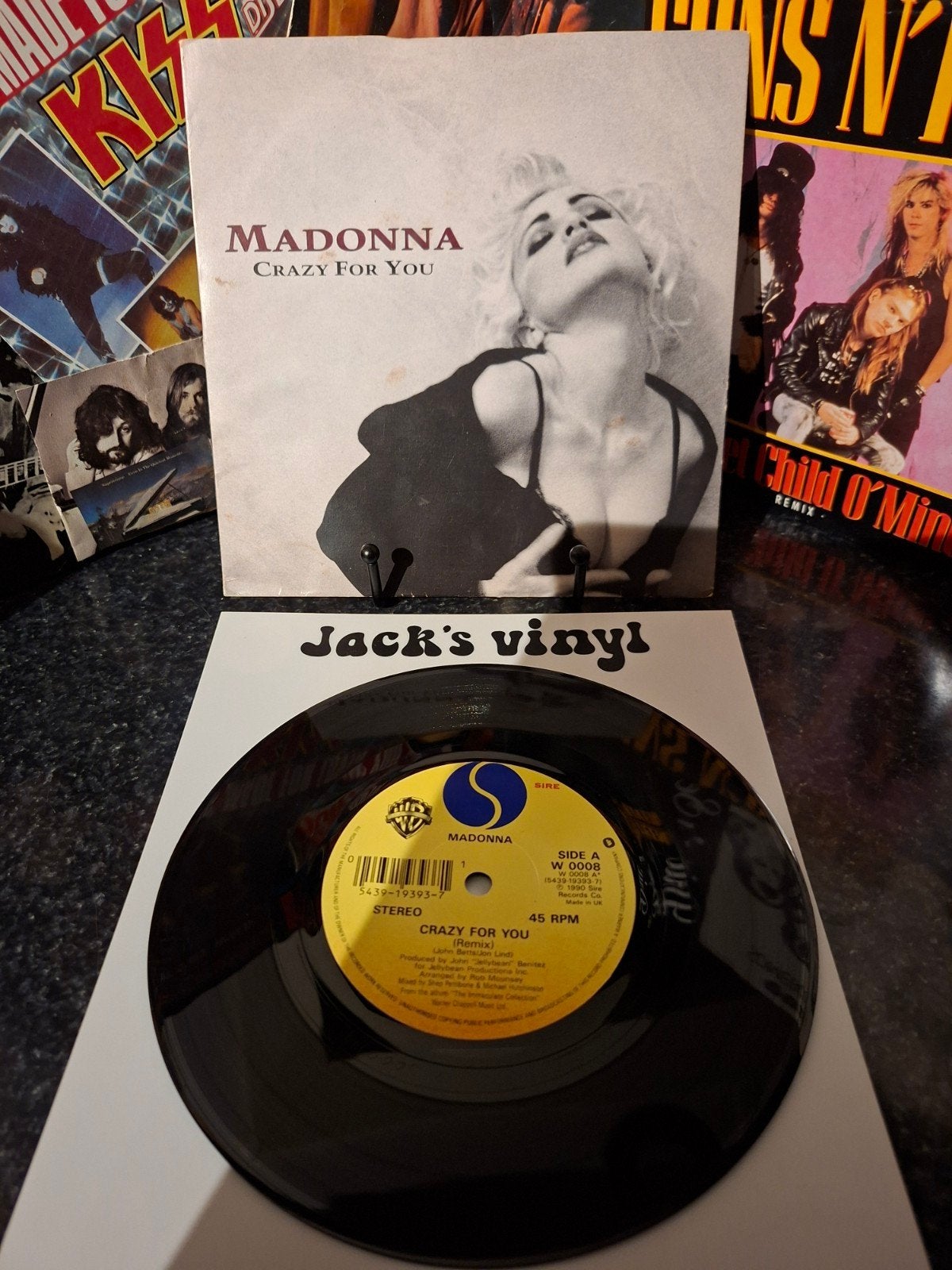 Madonna - Crazy For You (Remix) 7 inch vinyl single 1991, Cd's en Dvd's, Vinyl | Pop, 7 inch, Ophalen of Verzenden, Overige typen