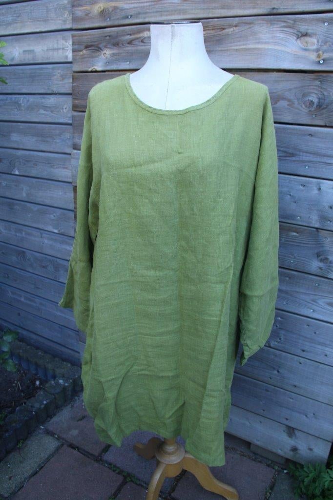 Jurk groen Completo Lino Arthurio mt xl Vaste prijs, Maat 46/48 (XL) of groter, Ophalen of Verzenden, Zo goed als nieuw, Knielengte