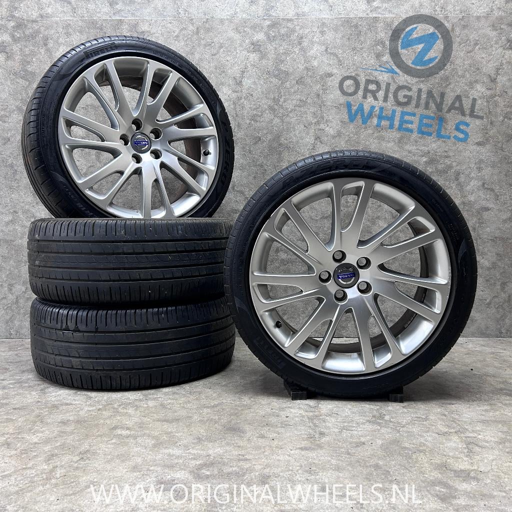 18 inch originele velgen + zomerbanden Volvo V60 V70, 18 inch, Gebruikt, Banden en Velgen, Ophalen of Verzenden