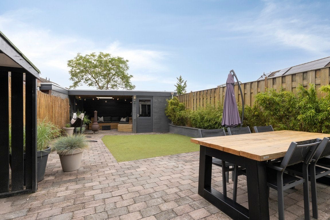 eettafel/tuintafel steigerhout en metaal, Tuin en Terras, Tuintafels, Ophalen