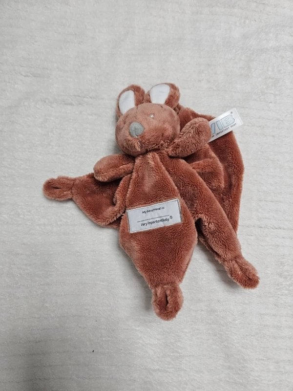Zacht Pluche Knuffeldoekje Konijn -- VIB Very important baby, Overige merken, Overige karakters, Konijn, Ophalen of Verzenden