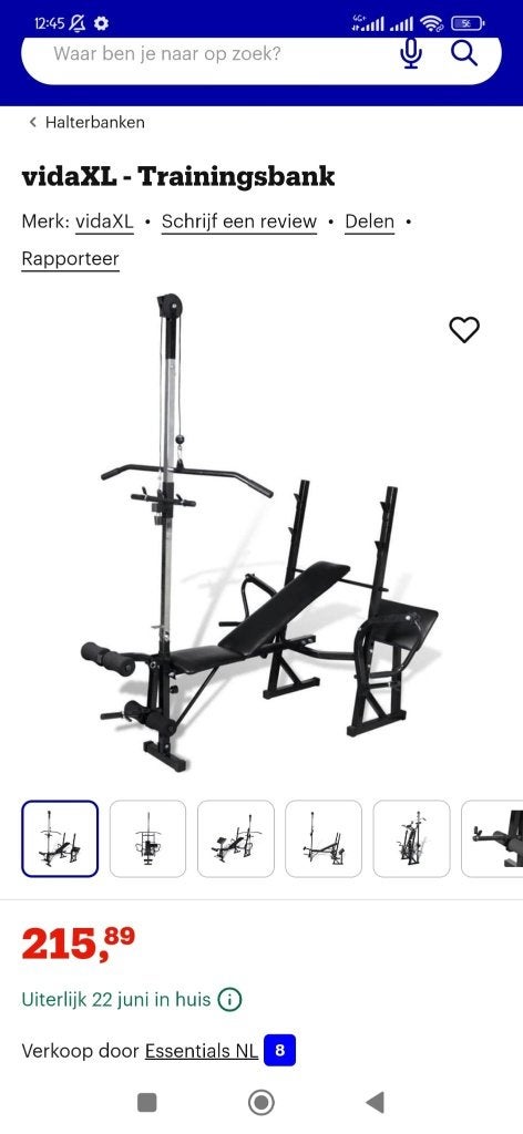 Home Gym bench set, Ophalen, Zo goed als nieuw, Fitnessbank