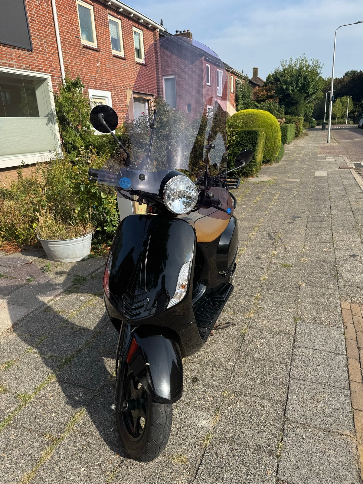 IVA Lux 50 scooter - Zwart met bruin zadel, Gebruikt, Benzine, Ophalen, Overige merken