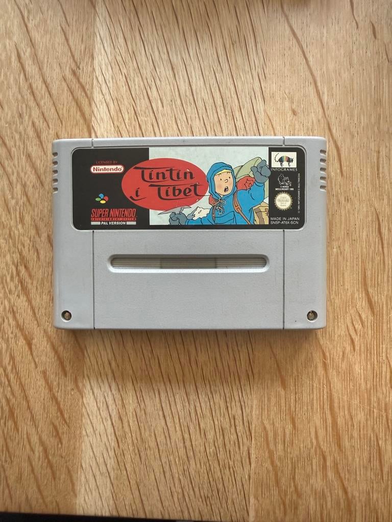 Tintin in Tibet (Kuifje) SNES, Spelcomputers en Games, Games | Nintendo Super NES, 1 speler, Ophalen of Verzenden, Zo goed als nieuw