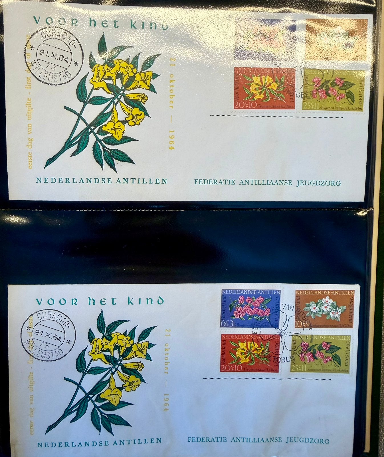Verzameling Eerstedagenveloppen FDC (Antillen, Suriname), Ophalen of Verzenden, Nederland