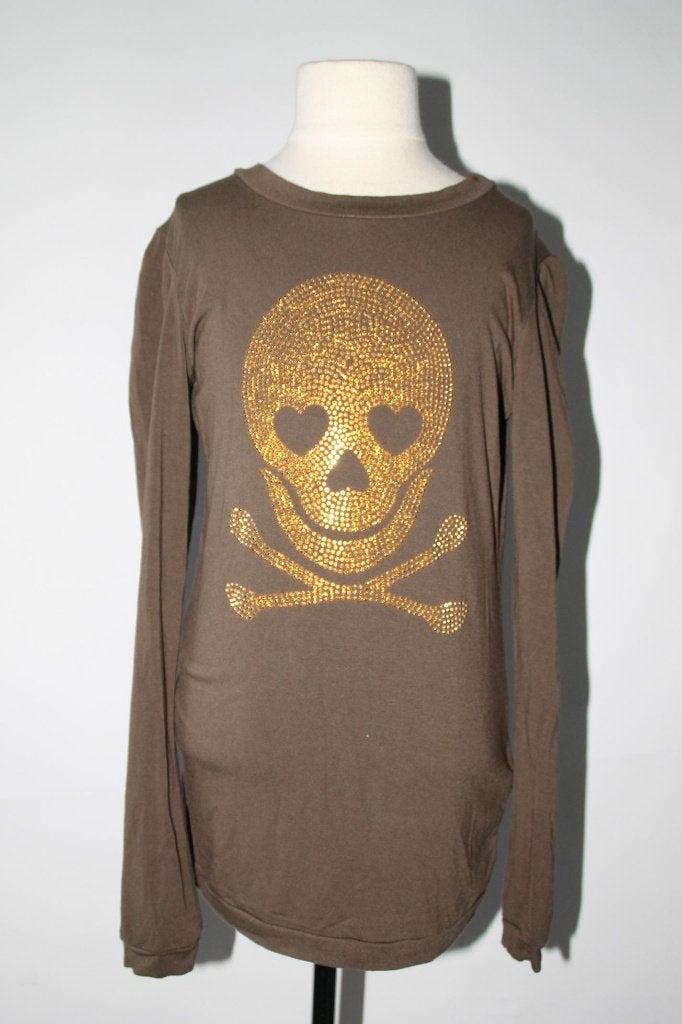 GIRLS rock longsleeve met blingbling 146-152 als ~~nieuw~~, Verzenden, Zo goed als nieuw, Meisje, Shirt of Longsleeve