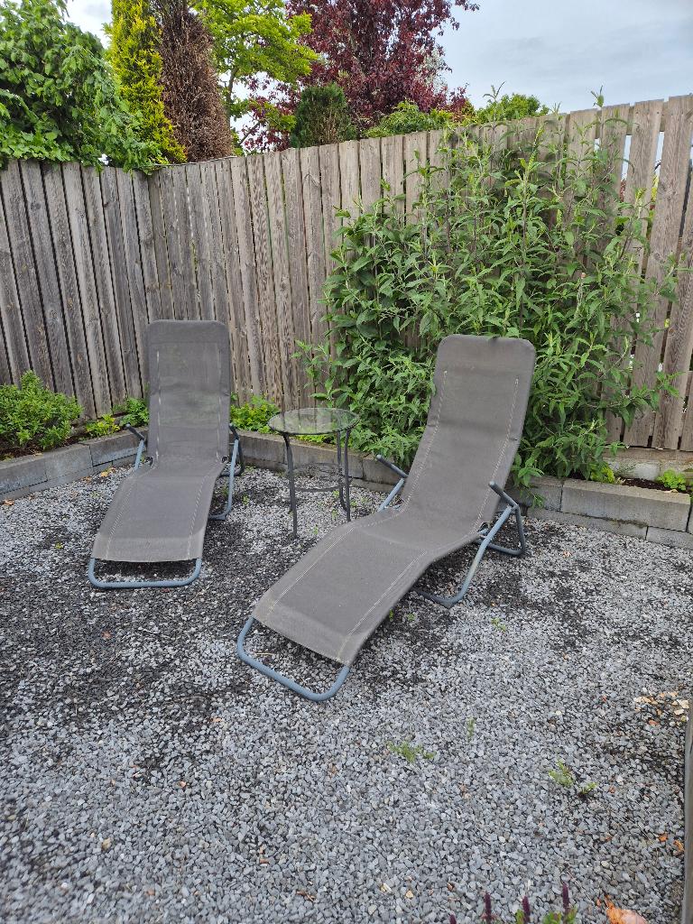 tuinmeubelen, Tuin en Terras, Tuinstoelen, Ophalen, Gebruikt, Aluminium, Verstelbaar