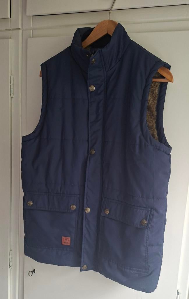 Heren bodywarmer met fleecevoering - Maat L, Maat 52/54 (L), Blauw, Leisure, Ophalen of Verzenden